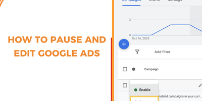 How to pause and edit Google ad