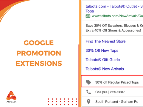 Google promotion extension