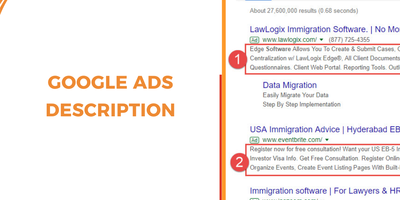 Google ad description