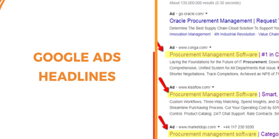 Google ads headlines