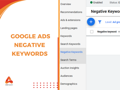 Google ads negative keywords