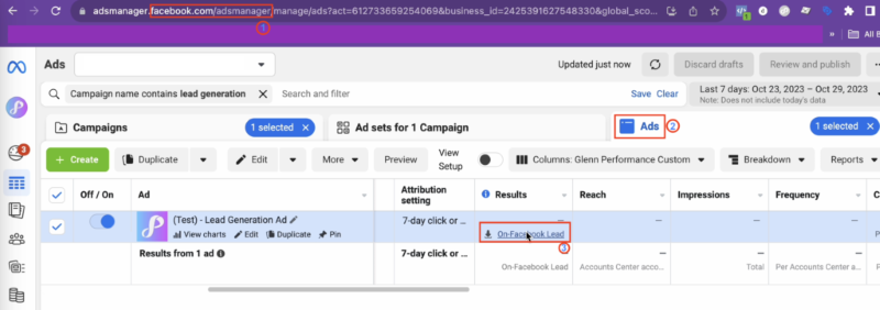 Download leads ads