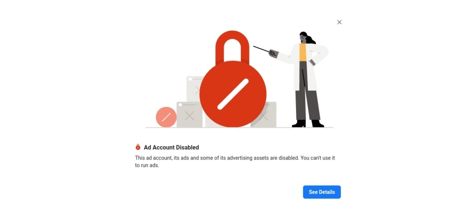 Facebook ads account disabled