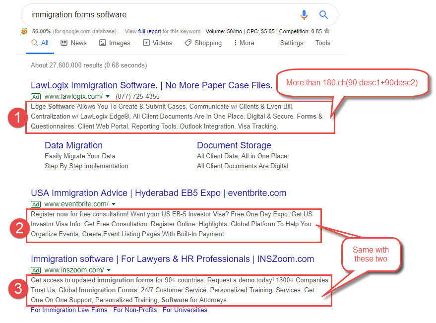 Google description character limit