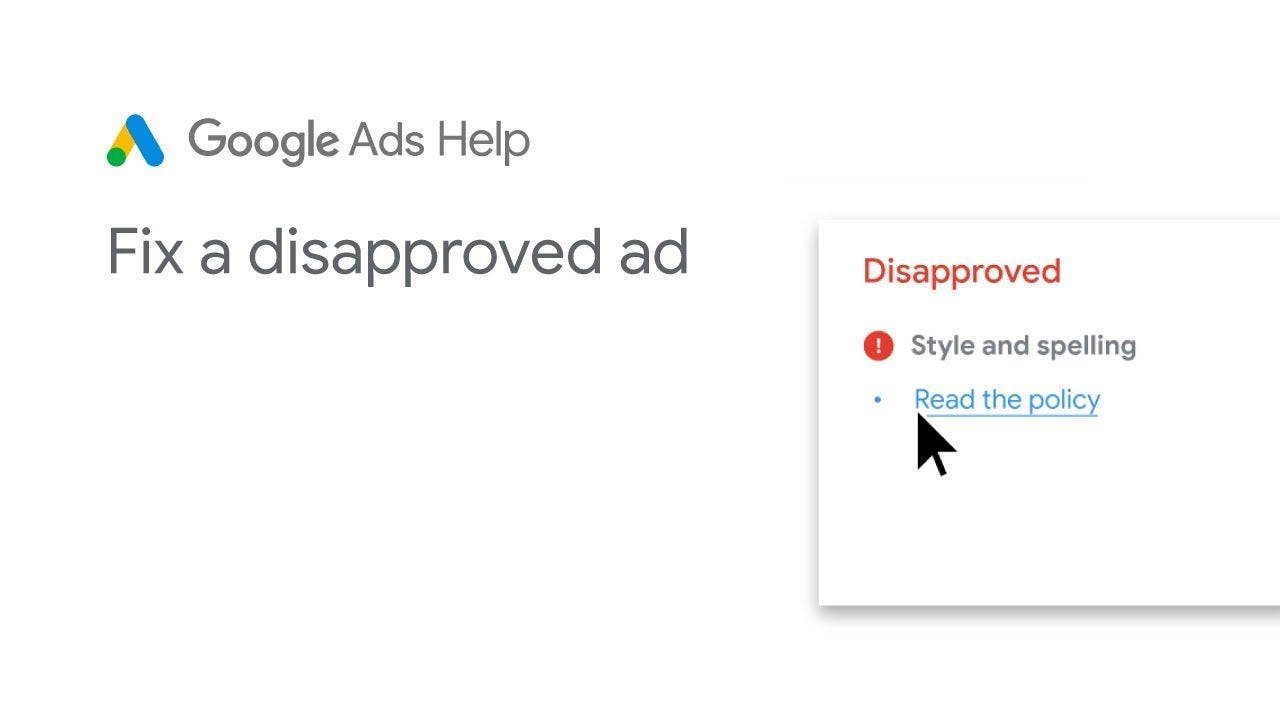 How to fix a disapproved Google ads