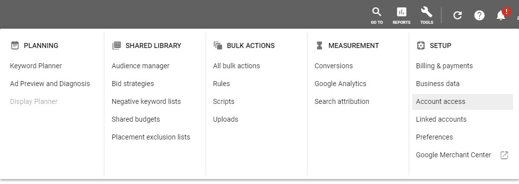 Log in and Navigate to Access Settings