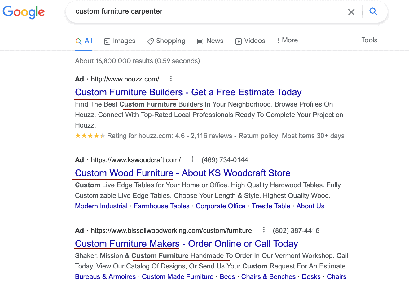 Optimize Google ad headlines