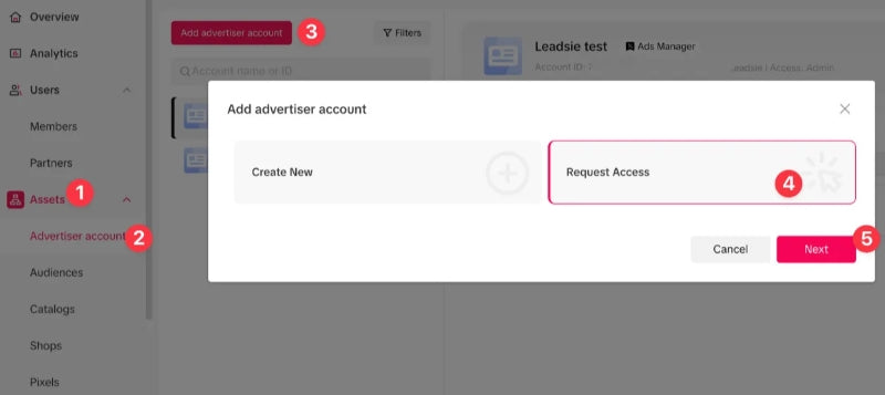 Requesting access to TikTok Ad Account