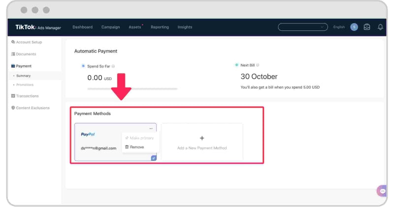 Invalid payment information
