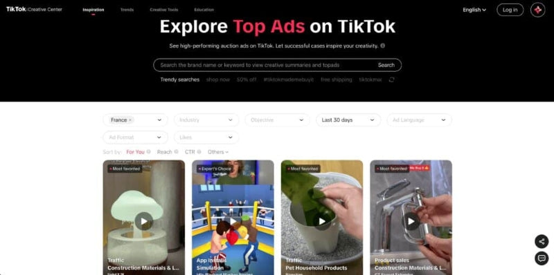 “Top Ads” for creative insights