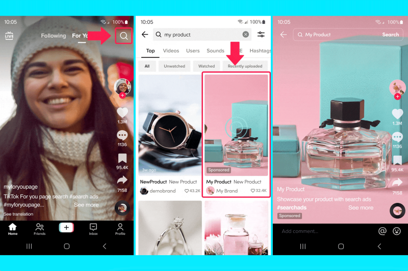 Features of TikTok search ads