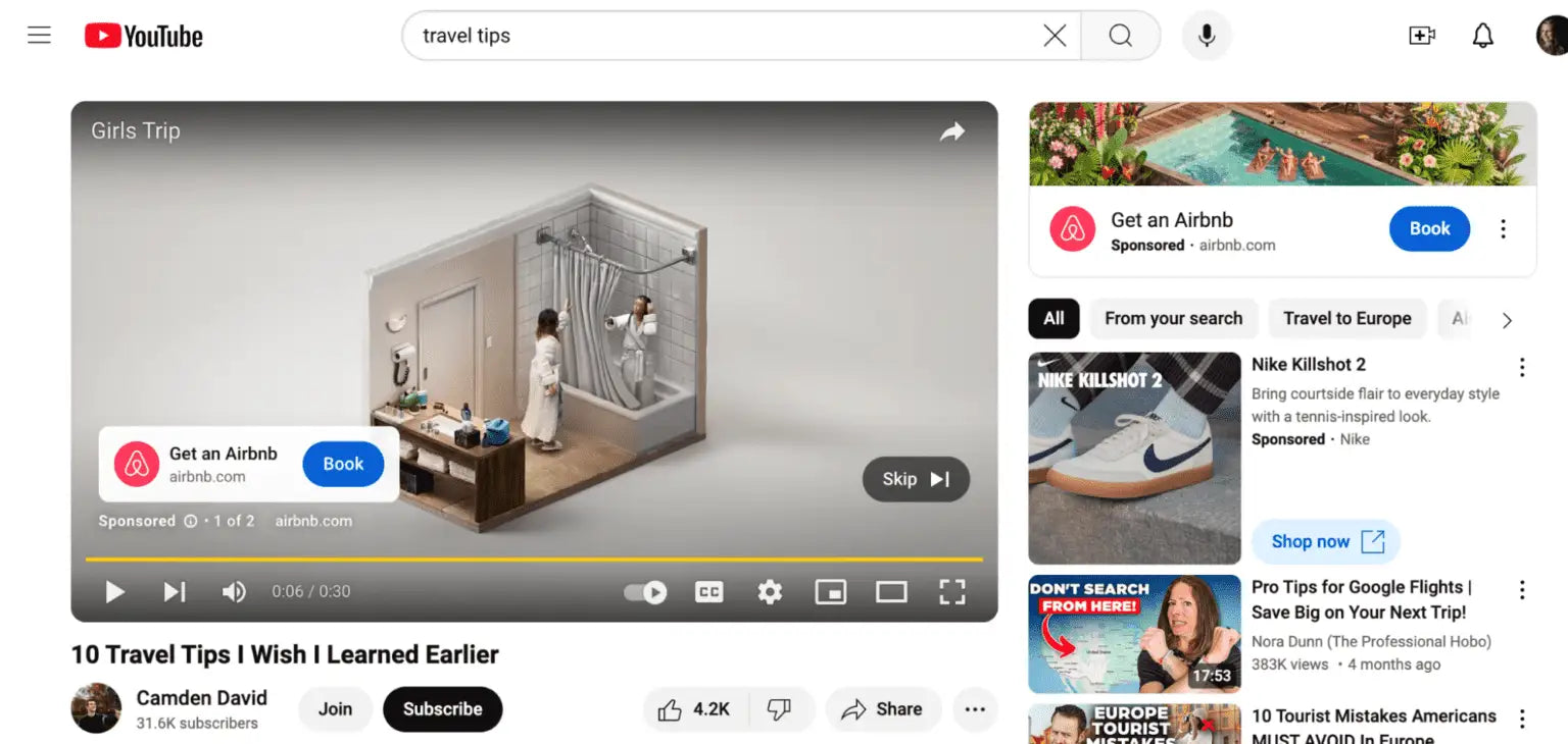 Google ad video campaign