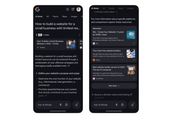 Google Officially Integrates Ads into AI Mode