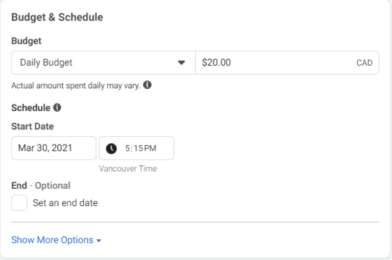 Create an Ad set